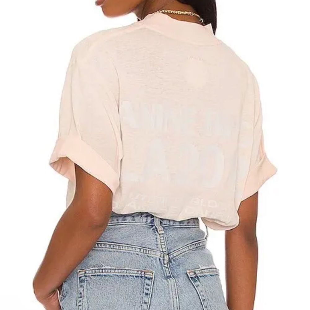 Anine Bing Wes Oversized LA 2012 Boxy T-shirt Blush Pink - Picture 3 of 8